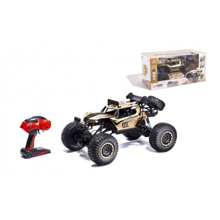 RC mašinėlė su pultu Rock Crawler Metal 1:8 2.4GHZ, aukso spalvos