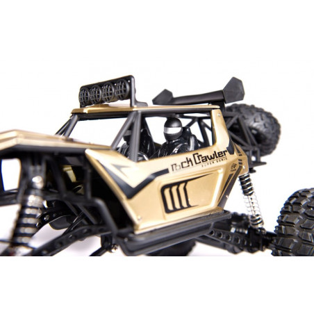 RC mašinėlė su pultu Rock Crawler Metal 1:8 2.4GHZ, aukso spalvos