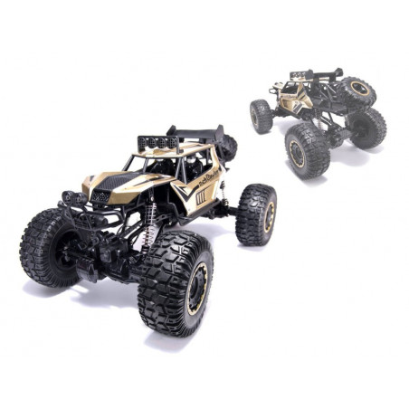 RC mašinėlė su pultu Rock Crawler Metal 1:8 2.4GHZ, aukso spalvos