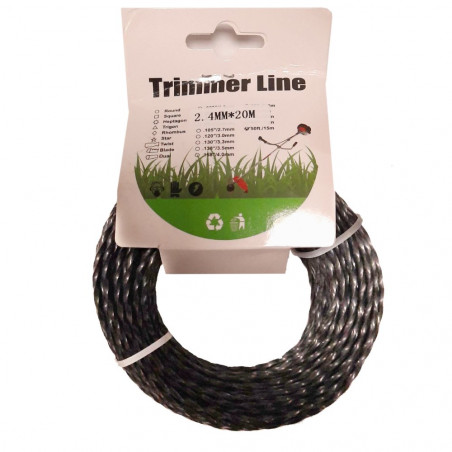 Valas trimeriui 2.4 mm/20 m suktas keturkampis TM3