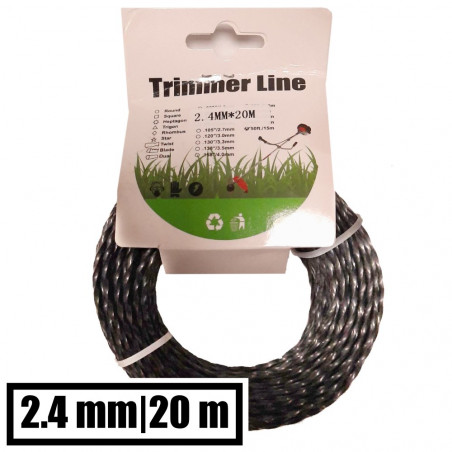 Valas trimeriui 2.4 mm/20 m suktas keturkampis TM3