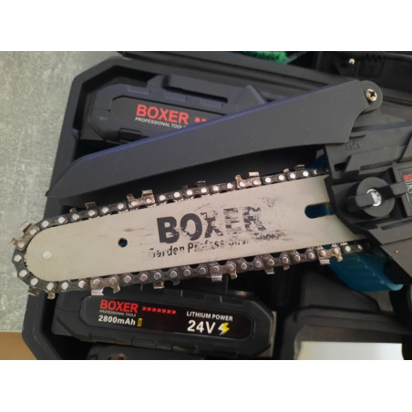 Akumuliatorinis grandininis genėjimo pjūklas BOXER BX3307 6+6 coliai, 2000W (Prekė su defektu 9902678)