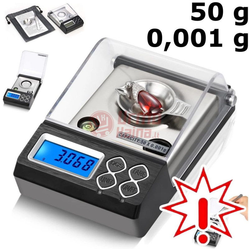 Laboratorinės graminės svarstyklės CT-33 50-0,001g (Prekė su defektu 9902684) Laboratorinės graminės svarstyklės CT-33 50-0,001g (Prekė su defektu 9902684)