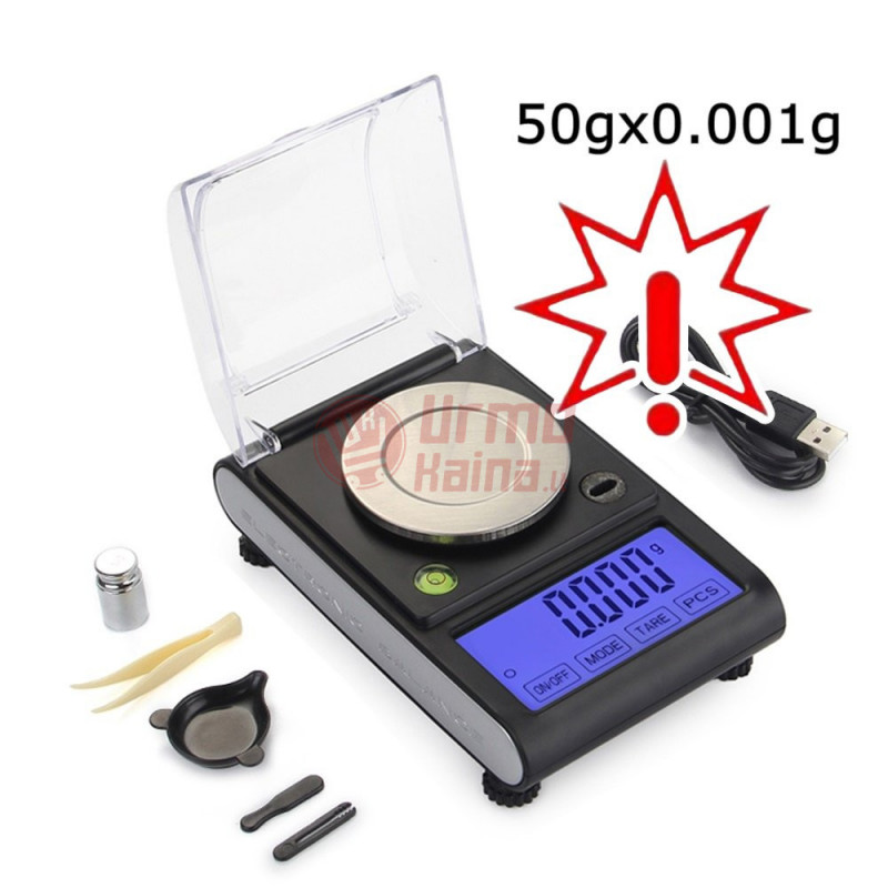 Laboratorinės graminės svarstyklės 6301 50 g - 0,001 g (Prekė su defektu 9902685)