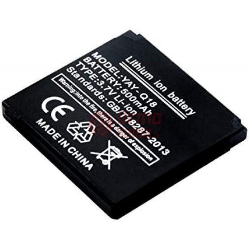 Išmaniojo laikrodžio akumuliatorius Q18, 3.7 V 500 mAh Išmaniojo laikrodžio akumuliatorius Q18, 3.7 V 500 mAh