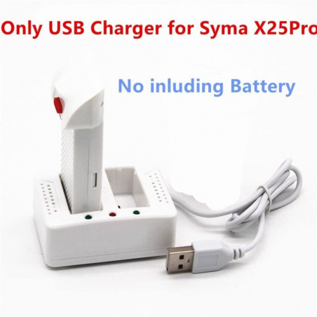 Syma X25, X25PRO, X25W akumuliatorių įkroviklis, dvigubas