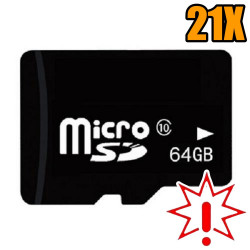 21 vnt. MG-99 MicroSDXC UHS-I atminties kortelės, 64 GB (Prekė su defektu 9902704)