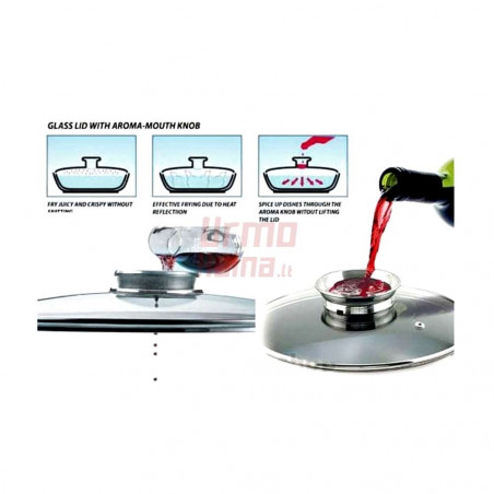 Akmens masės 12 dalių puodų rinkinys ZL-7082