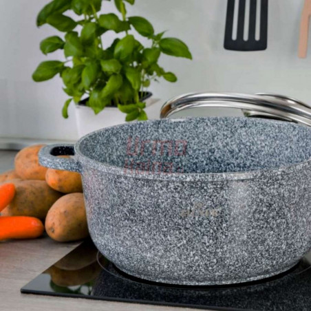 Akmens masės 12 dalių puodų rinkinys ZL-7082