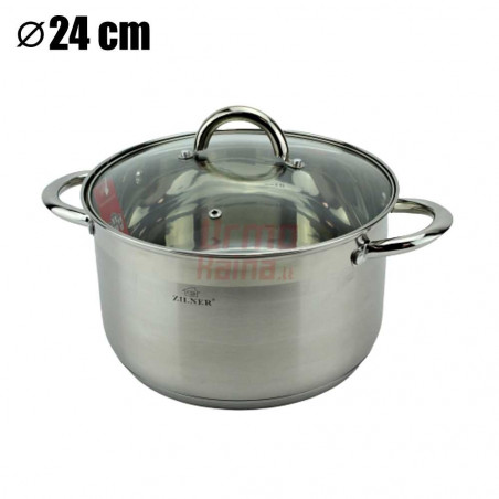 Nerūdijančio plieno 12 dalių puodų rinkinys ZL-8109