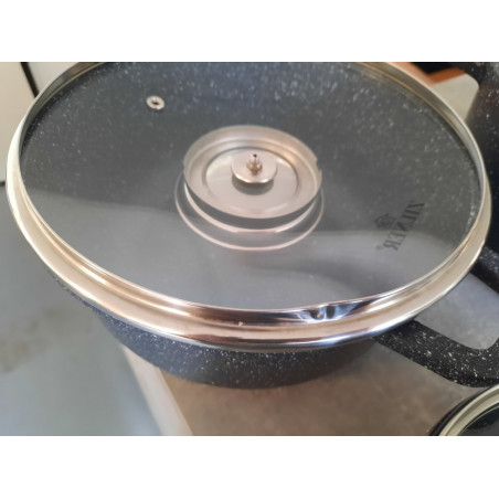Akmens masės 8 dalių puodų rinkinys ZL-7320 (Prekė su defektu 9902724)