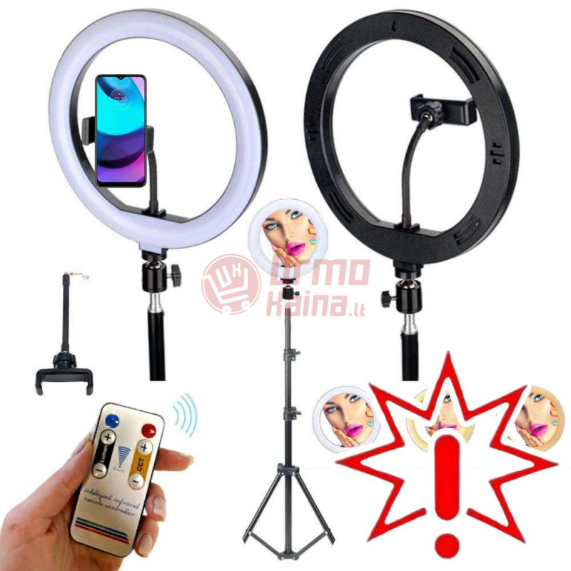 Žiedinė LED lempa LS30 V3 150 W su trikoju stovu ir pulteliu PT (Prekė su defektu 9902727) Žiedinė LED lempa LS30 V3 150 W su trikoju stovu ir pulteliu PT (Prekė su defektu 9902727)
