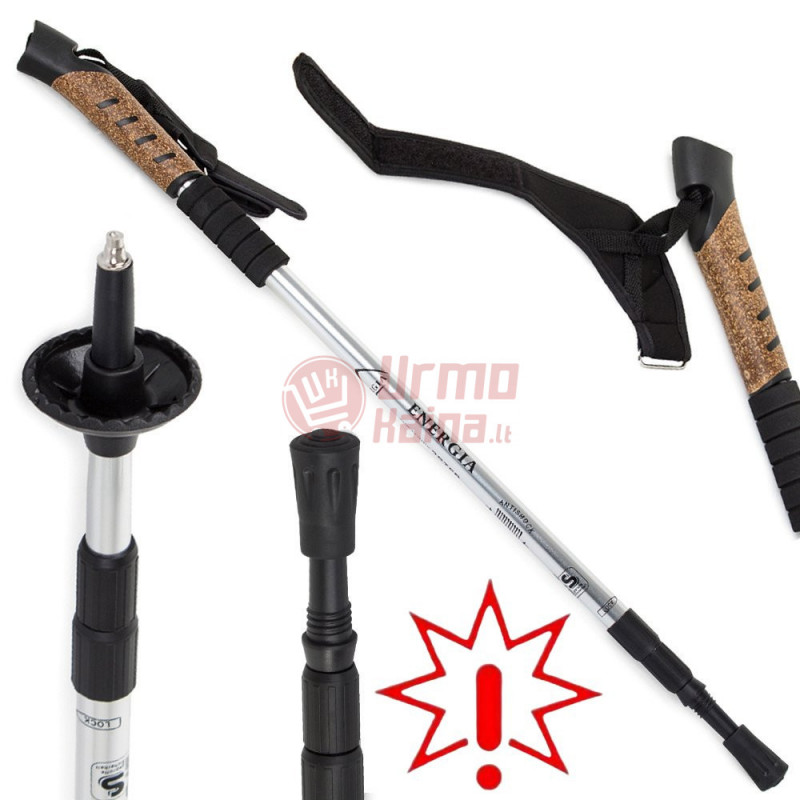 Šiaurietiško ėjimo lazdos 15SL, 64-135 cm (Prekė su defektu 9902387)