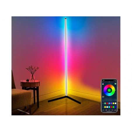 Pastatomas kampinis LED šviestuvas - toršeras RGB 150 cm VG01