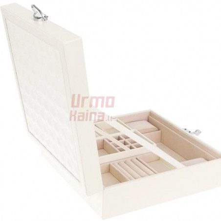 Papuošalų dėžutė su veidrodžiu PD11 Balta