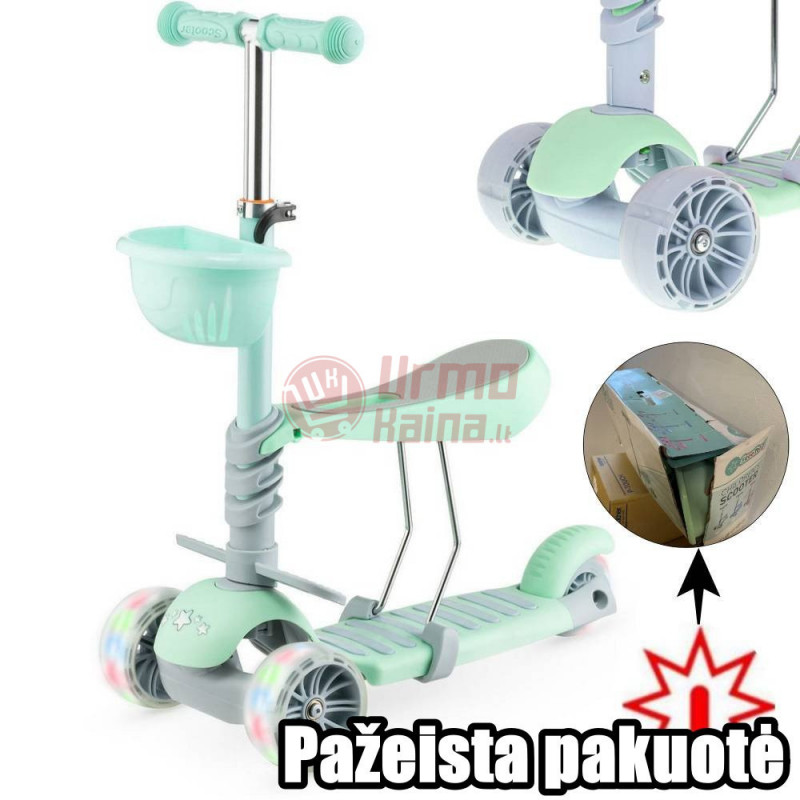Triratis paspirtukas vaikams Ladybug 3in1 (Prekė su defektu 9901072)