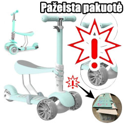 Triratis paspirtukas vaikams Ladybug 3in1 (Prekė su defektu 9901074)