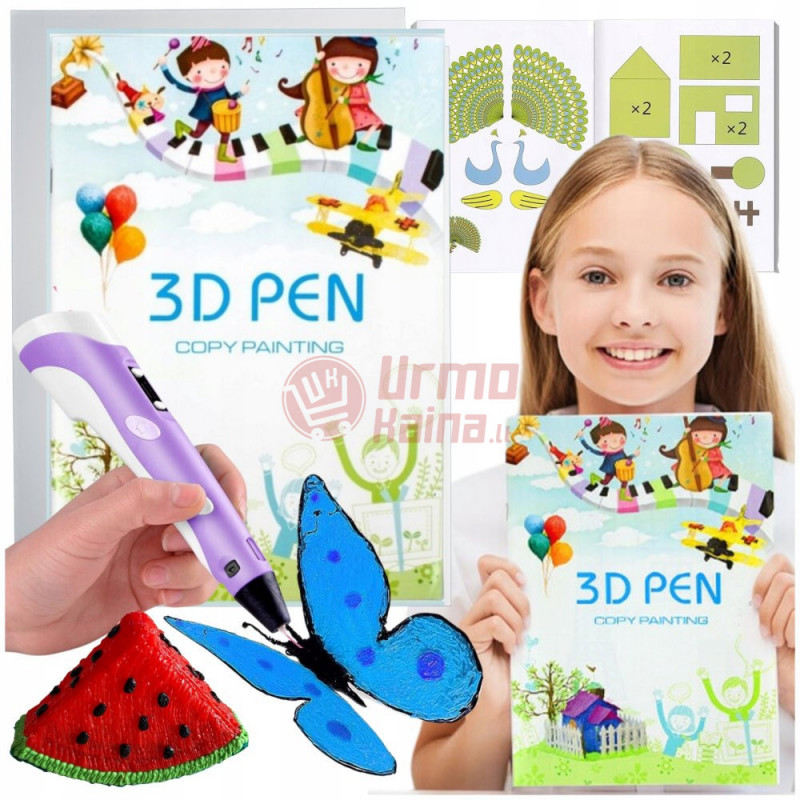 Trafaretų knygelė 3D piešiniams