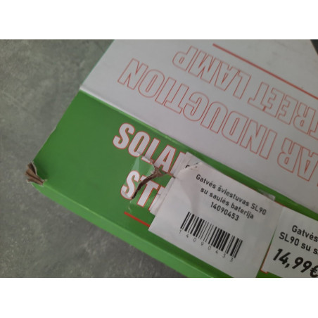 Gatvės šviestuvas SL90 su saulės baterija (Prekė su defektu 9902745)