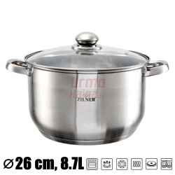 Nerūdijančio plieno puodas 26 cm ZL-7308