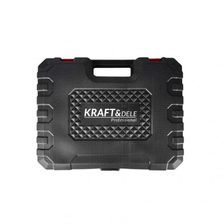 Akumuliatorinis suktuvas-gręžtuvas, 2 akumuliatoriai su krovikliu + priedai KRAFT&DELE KD3086