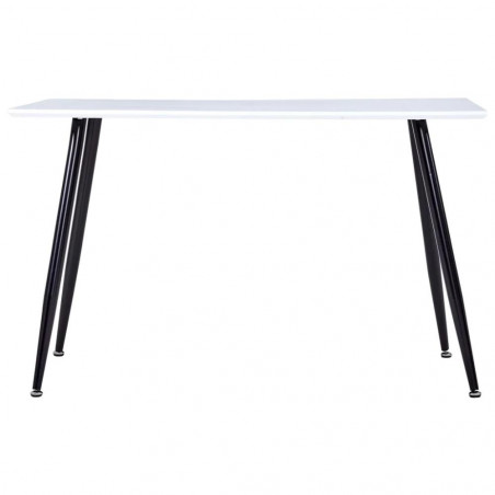 Valgomojo stalas, baltos ir juodos spalvos, 120x60x74cm