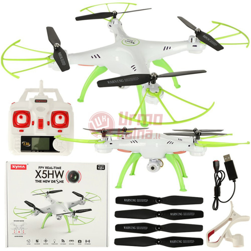 Dronas Syma X5HW su WiFi kamera, baltas