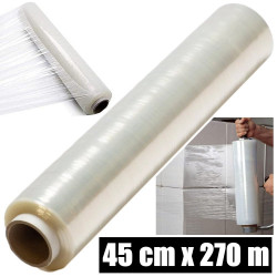 Permatoma pakavimo plėvelė STRETCH 45 cm x 270 m, skaidri