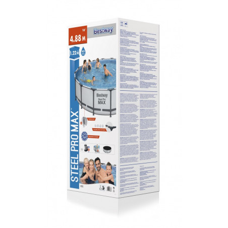 Baseinas Bestway Steel Pro Max, 488 x 122 cm
