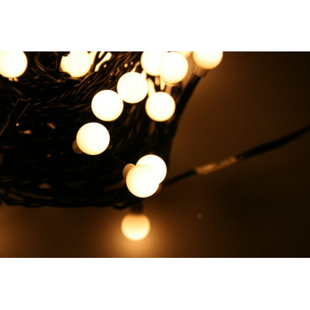80 LED girlianda burbuliukai CL šiltai balta, 8 m