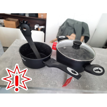 Akmens masės 15 dalių puodų rinkinys ZL-8544 (Prekė su defektu 9902716)