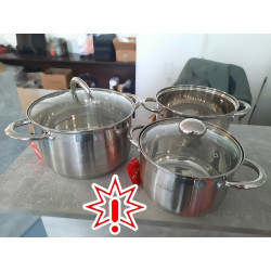Nerūdijančio plieno 12 dalių puodų rinkinys ZL-8109 (Prekė su defektu 9902722)