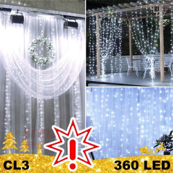 360 LED 3x3 girlianda Užuolaida – Krioklys STANDART CL3 (Prekė su defektu 9902806)