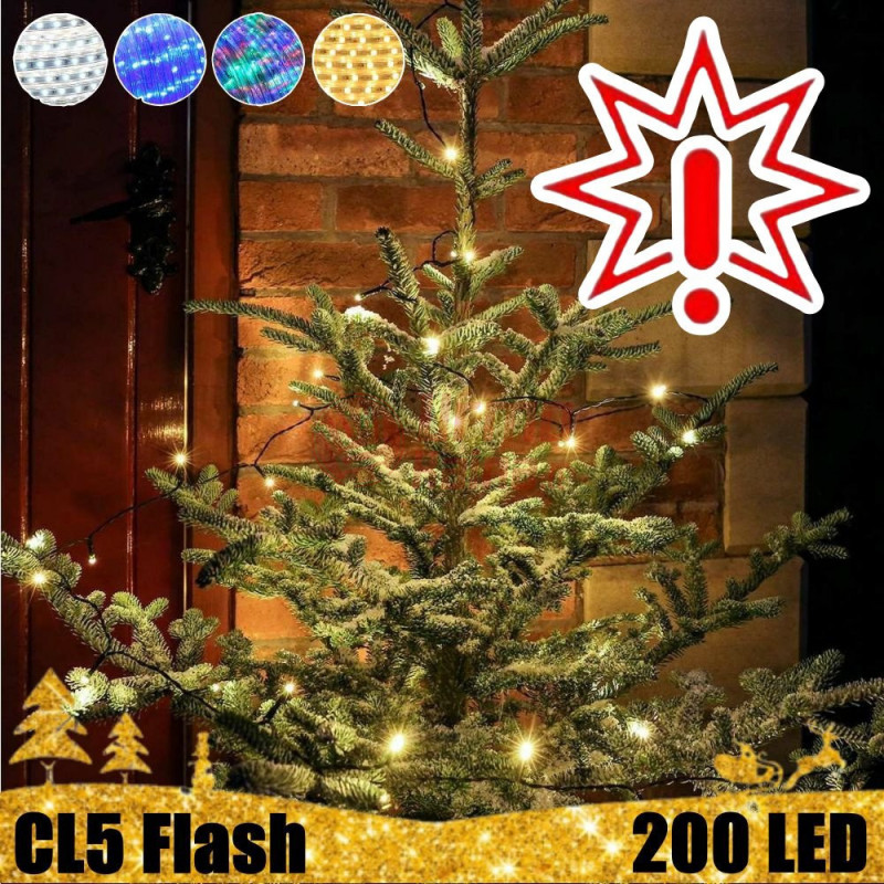 200 LED lempučių girlianda STANDART PLIUS FLASH CL5 (Prekė su defektu 9902809)