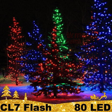 80 LED profesionali lauko girlianda PRO FLASH CL7