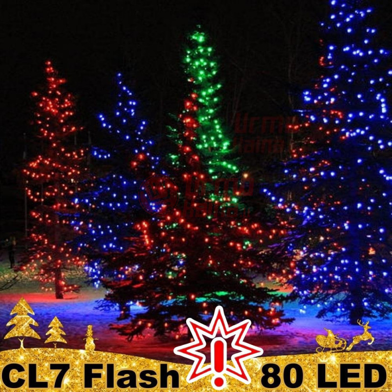 80 LED profesionali lauko girlianda PRO FLASH CL7 (Prekė su defektu 9902812)