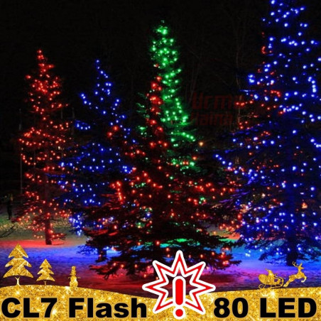 80 LED profesionali lauko girlianda PRO FLASH CL7 (Prekė su defektu 9902812)