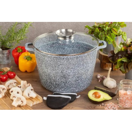 Akmens masės 17 dalių puodų rinkinys ZL-8881 Akmens masės 17 dalių puodų rinkinys ZL-8881