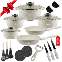 Akmens masės 21 dalies puodų rinkinys ZL-8575