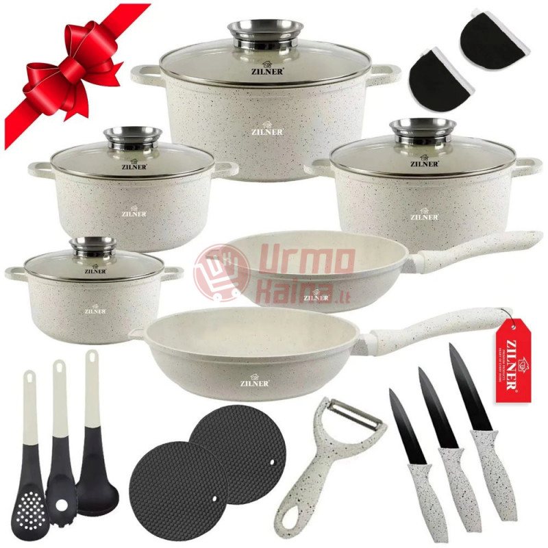 Akmens masės 21 dalies puodų rinkinys ZL-8575 Akmens masės 21 dalies puodų rinkinys ZL-8575