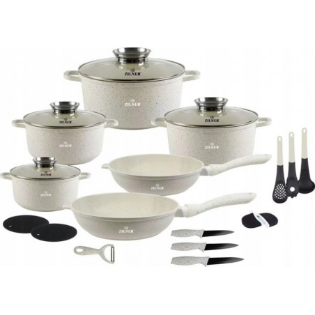 Akmens masės 21 dalies puodų rinkinys ZL-8575 Akmens masės 21 dalies puodų rinkinys ZL-8575