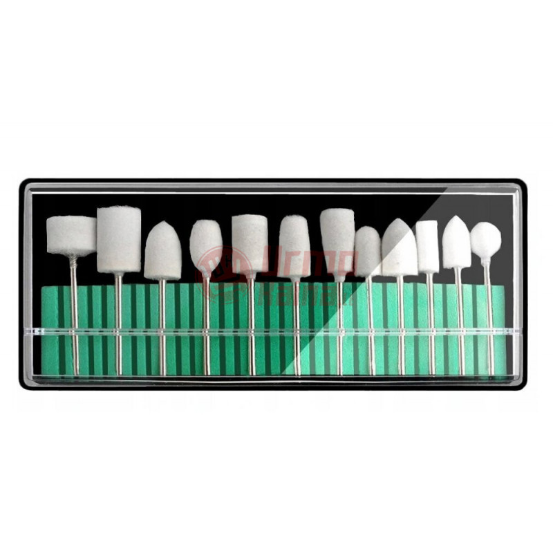 Poliravimo antgalių frezai rinkinys 12 vnt. P03 Poliravimo antgalių frezai rinkinys 12 vnt. P03