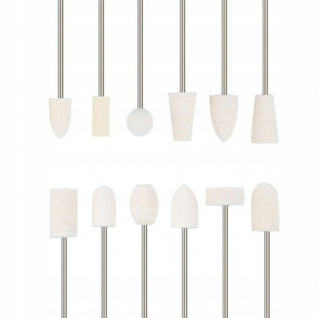 Poliravimo antgalių frezai rinkinys 12 vnt. P03 Poliravimo antgalių frezai rinkinys 12 vnt. P03