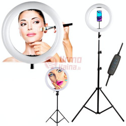 Žiedinė LED lempa LS30 V2 60 W su trikoju stovu PT