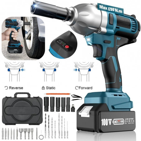 Akumuliatorinis smūginis veržliasukis UKC09E + priedai Akumuliatorinis smūginis veržliasukis UKC09E + priedai