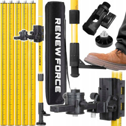 Teleskopinis stovas lazeriniam nivelyrui, 420 cm