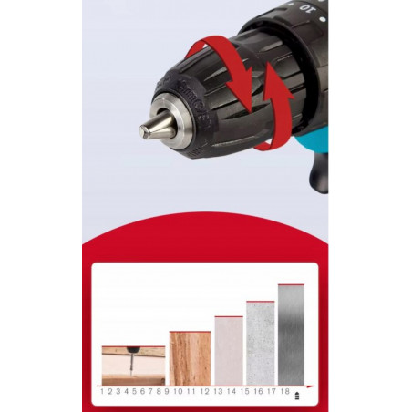 Akumuliatorinis suktuvas-gręžtuvas + priedai RF01 1000W Akumuliatorinis suktuvas-gręžtuvas + priedai RF01 1000W