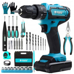 Akumuliatorinis suktuvas-gręžtuvas + priedai RF01E 1000W