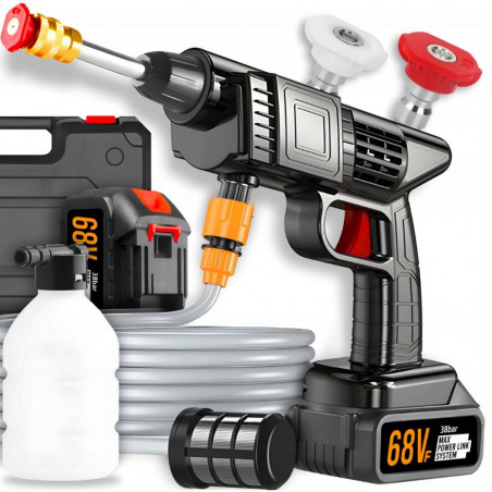 Akumuliatorinis aukšto slėgio plovimo įrenginys AS1, 2 akumuliatoriai  su krovikliu + priedai