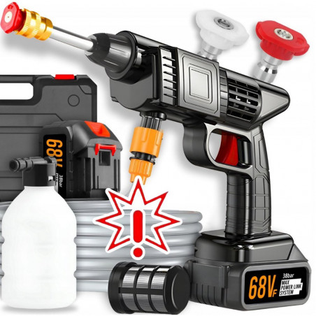 Akumuliatorinis aukšto slėgio plovimo įrenginys AS1 su krovikliu + priedai (Prekė su defektu 9902821)